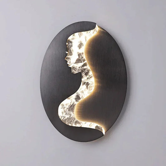 Abstracte wandlamp voor aan de muur