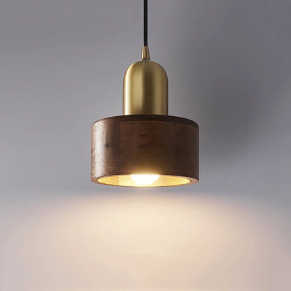 LUXELY vintage brown wood pendant light for dining