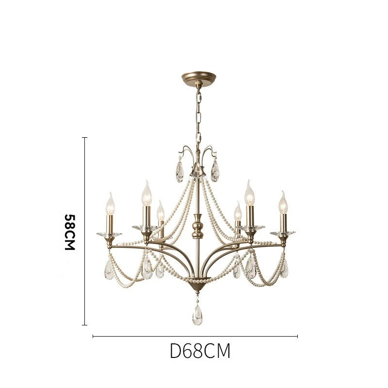 French pearl crystal chandelier for villa living room
