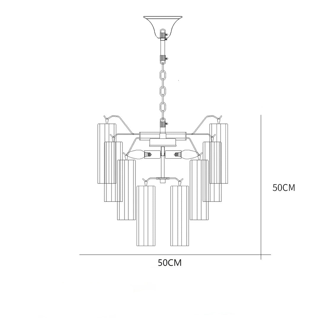 Frosted glass led chandelier for bedroom and dining room