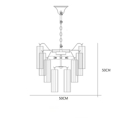 Frosted glass led chandelier for bedroom and dining room
