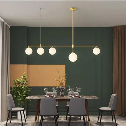 Suspension en verre et laiton g9