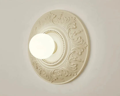 LUXELY circular french white retro living room lamp