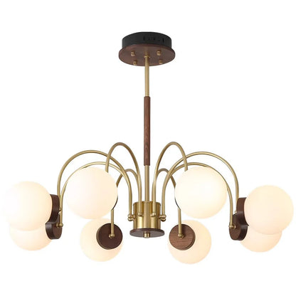 Walnut chandelier light for bedroom and living room