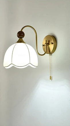 French fabric wall lamp with cable switch