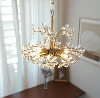 Crystal candle chandelier for living room
