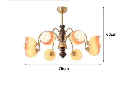 Lampada da soffitto vintage in vetro semi-incassata