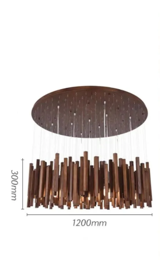 Solid wood LED pendant light for modern design