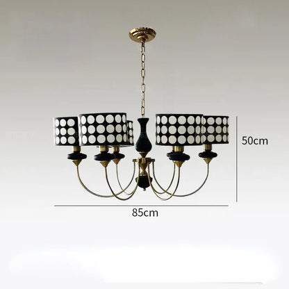 Copper and wrought iron chandelier for dining room