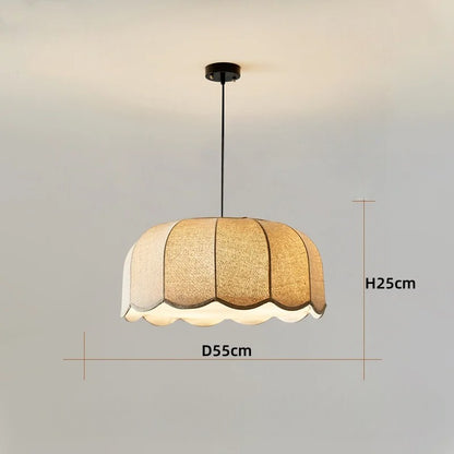 Japanse stoffen hanglamp voor de slaapkamer