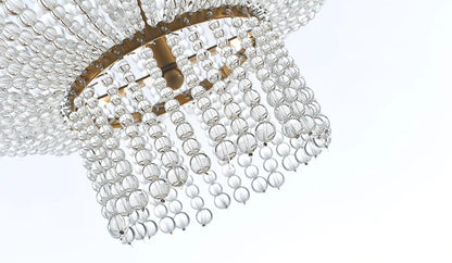 Tiered beaded chandelier for palace