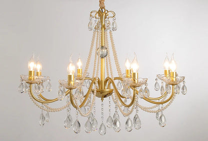 Classic crystal candle ceiling light