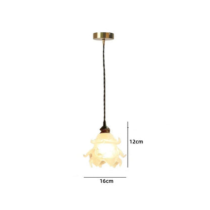 Suspension LED en céramique blanche et cuivre