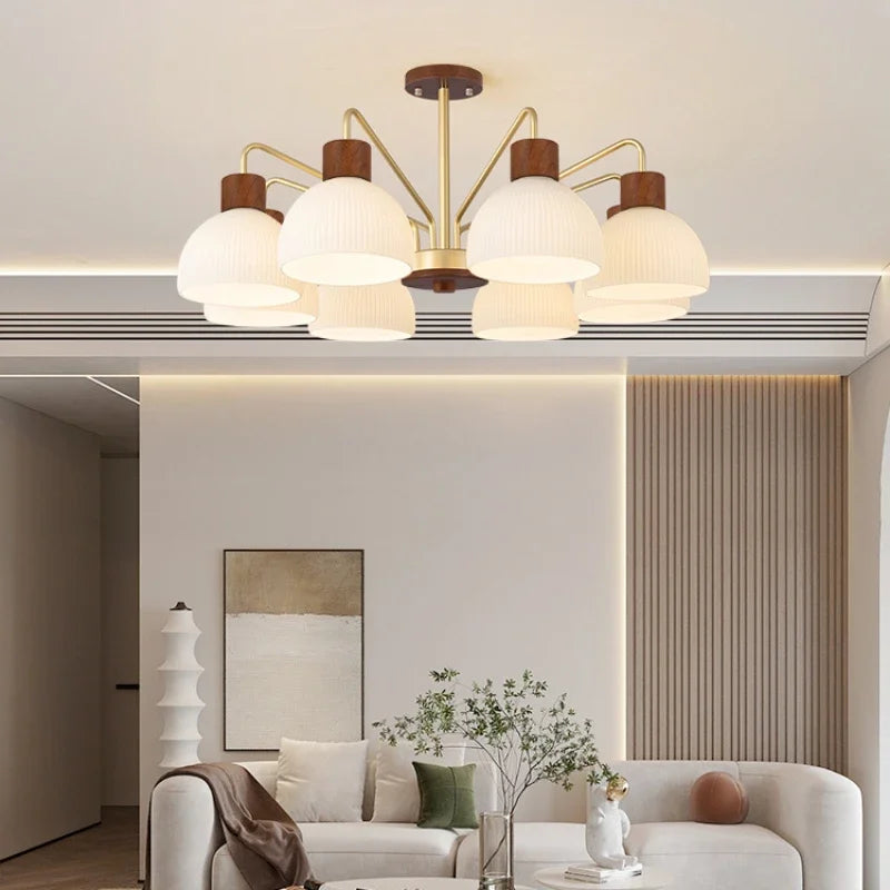 Nordic wooden ceiling chandelier for living room