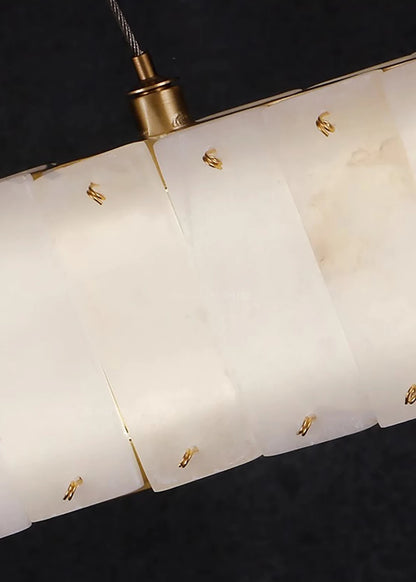 Lustre en marbre avec anneaux