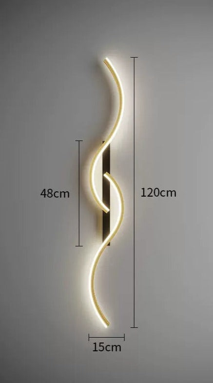 LED-vägglampa i modern stil