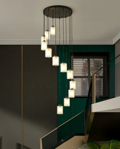 Nordic chandelier for high ceiling staircase