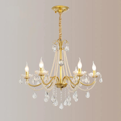 Classic crystal candle ceiling light