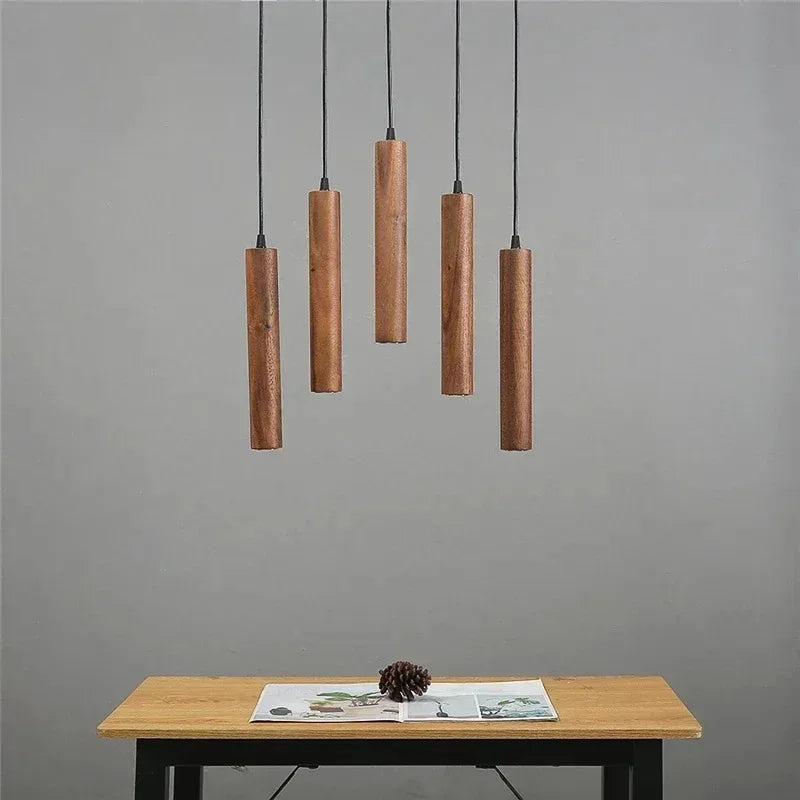 Minimalistische houten Scandinavische hanglamp