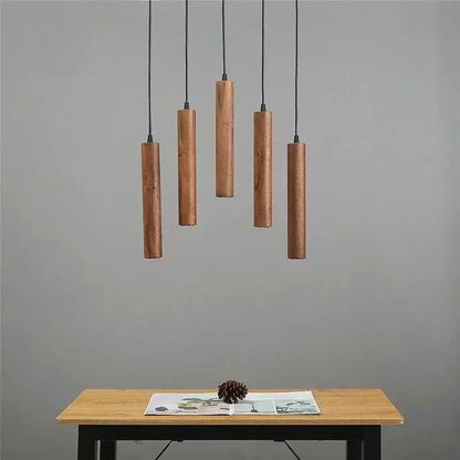 Minimalistische houten Scandinavische hanglamp