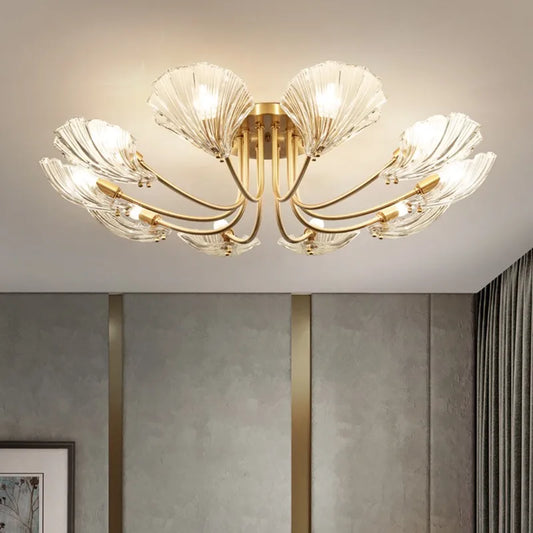 Postmodern design glass shell chandelier