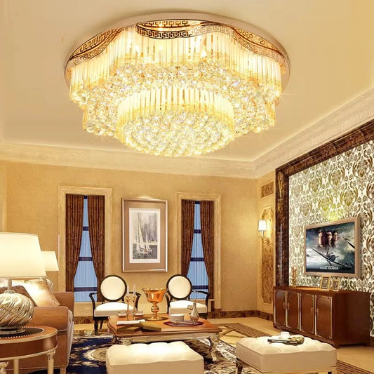 European vintage design crystal ceiling light