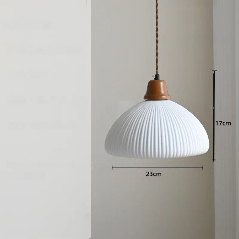 Rose flower white ceramic led pendant for hallway