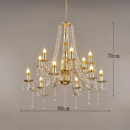 Gilded wedding salon chandelier