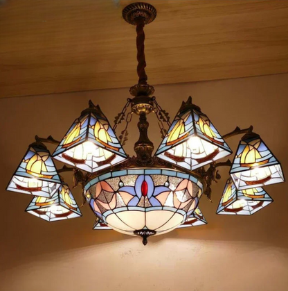 Tiffany style stained glass pendant