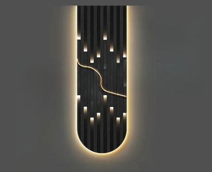 Abstracte wandlamp met LED-verlichting