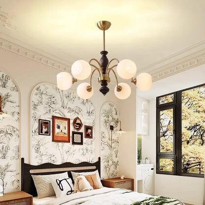 Lampada da soffitto vintage in vetro semi-incassata