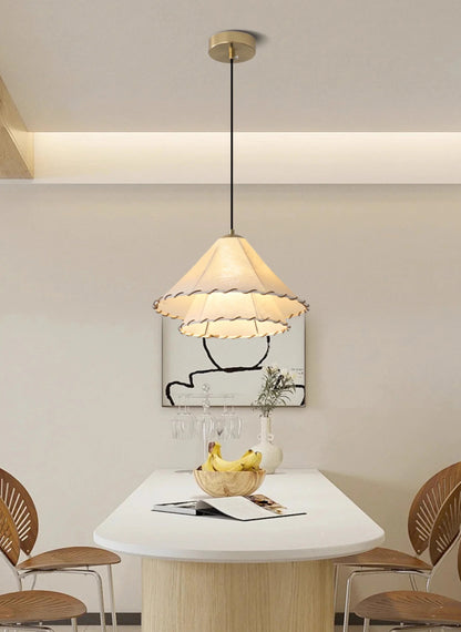 Katoenen linnen hanglamp voor de eetkamer