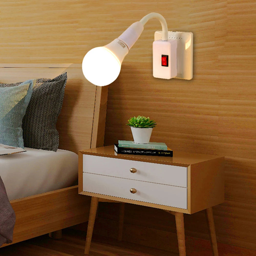 Direct plug-in E27 lamp with switch