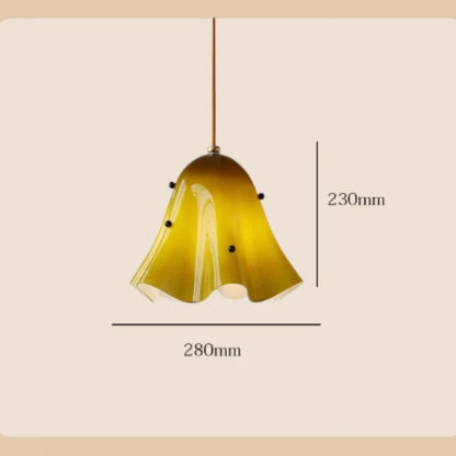 French vintage colorful glass chandelier for corridor