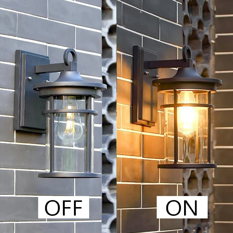 IP55 Outdoor waterproof clear glass shade lamp