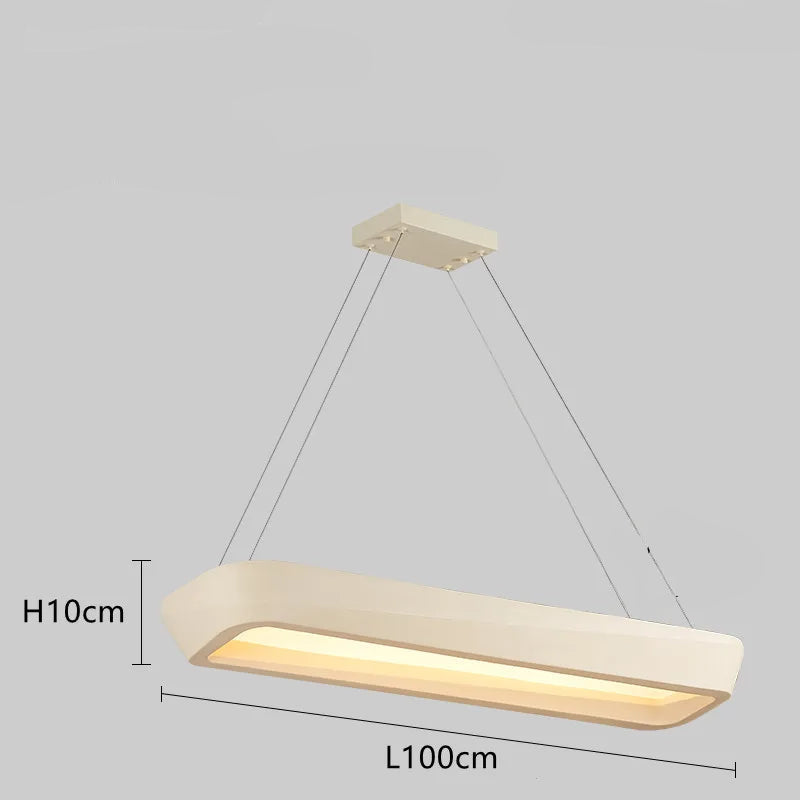 Wabi sabi rectangular pendant light for dining room