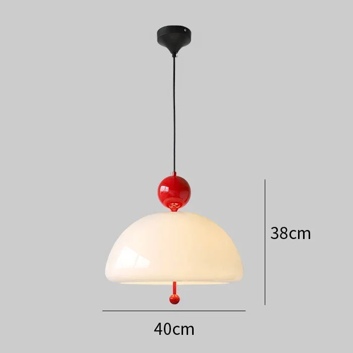 Red-accented Medieval Chandelier Pendant Light with 40cm dome and 150cm drop, perfect for rustic and vintage decor.