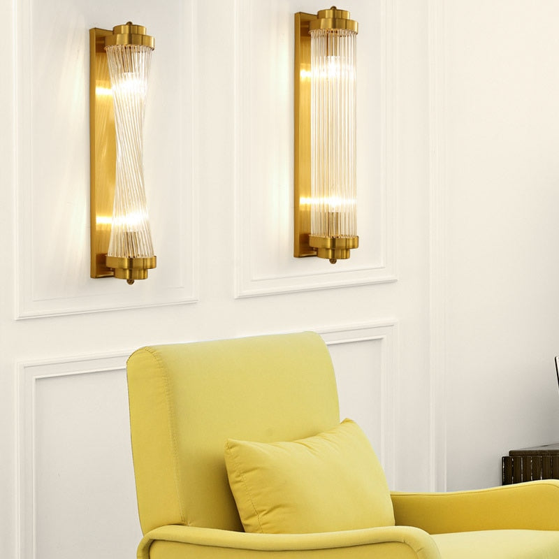 Modern Crystal Gold Wall Lamp