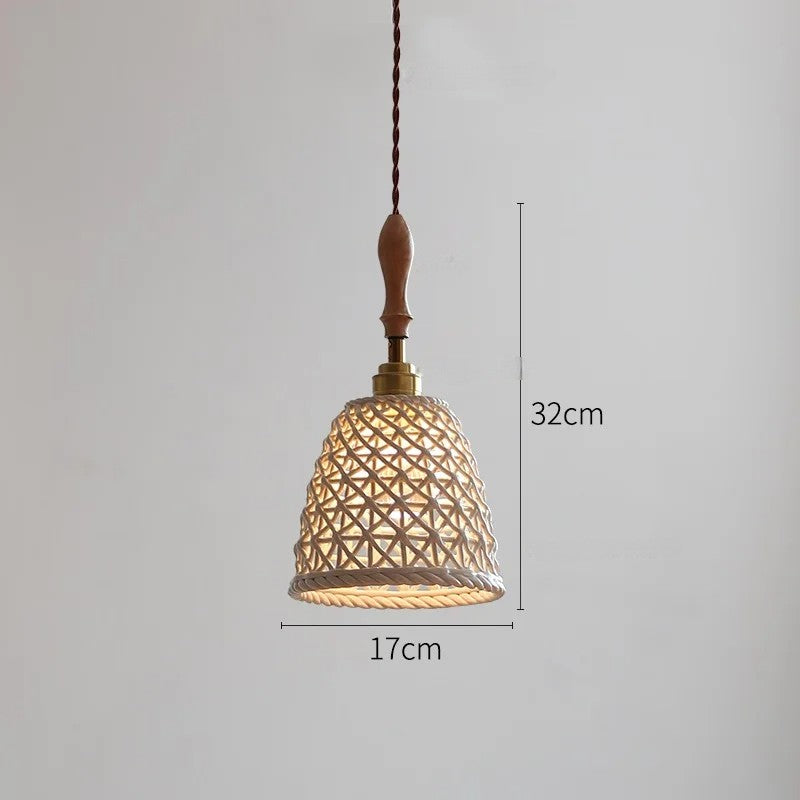 Butterfly keramische koperen LED-hanglamp voor de slaapkamer