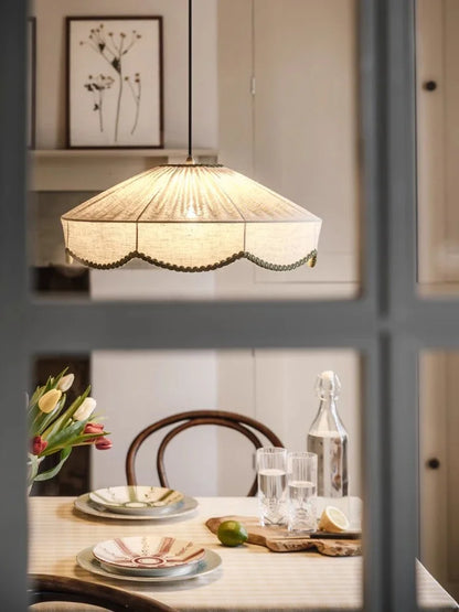 Wabi sabi fabric chandelier for dining and living room