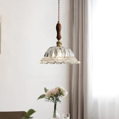 French vintage design pendant lights with brass base