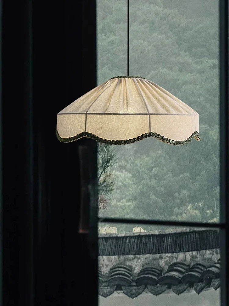 Wabi sabi fabric chandelier for dining and living room