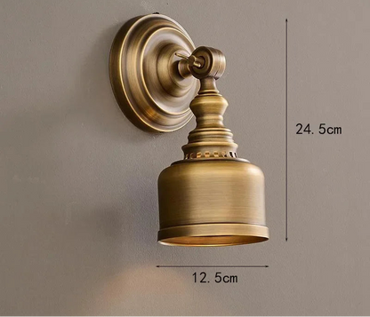 European brass wall light for living room