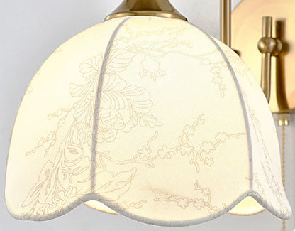 French fabric wall lamp with cable switch