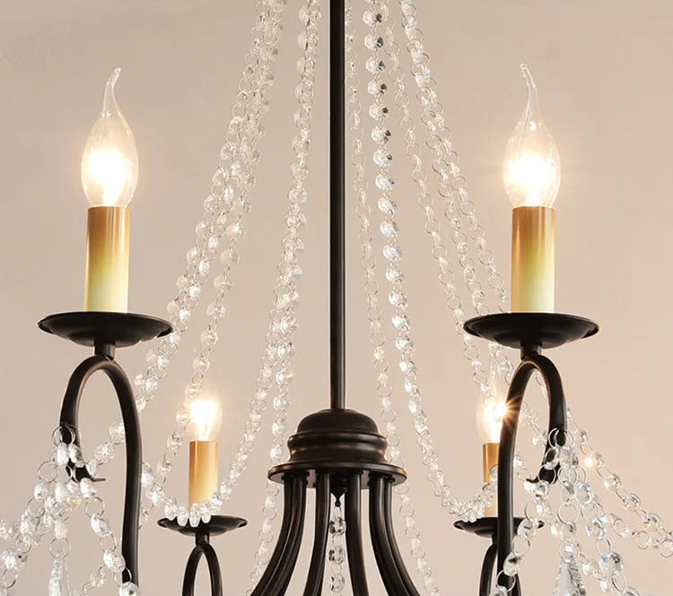 Noir french crystal loft piece