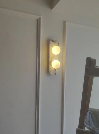 Minimalistisk vägglampa i marmor för hotell