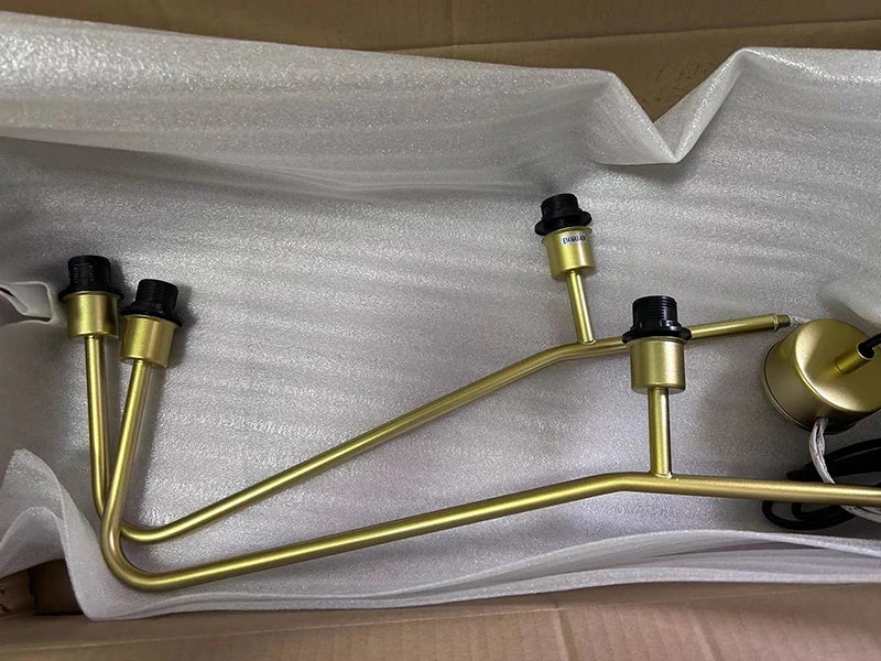 Linen drum island chandelier