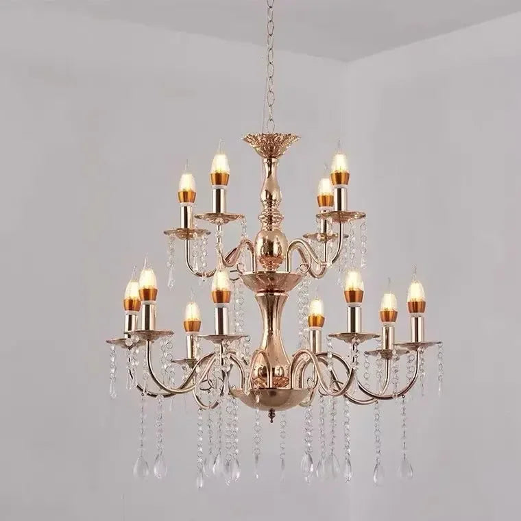 Gilded wedding salon chandelier