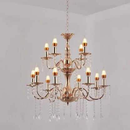 Gilded wedding salon chandelier