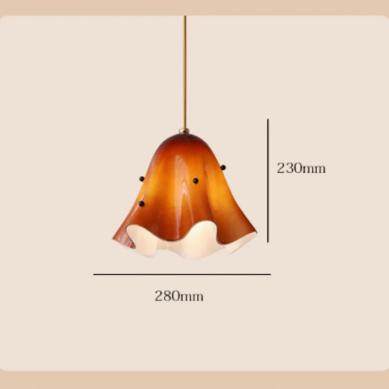 French vintage colorful glass chandelier for corridor